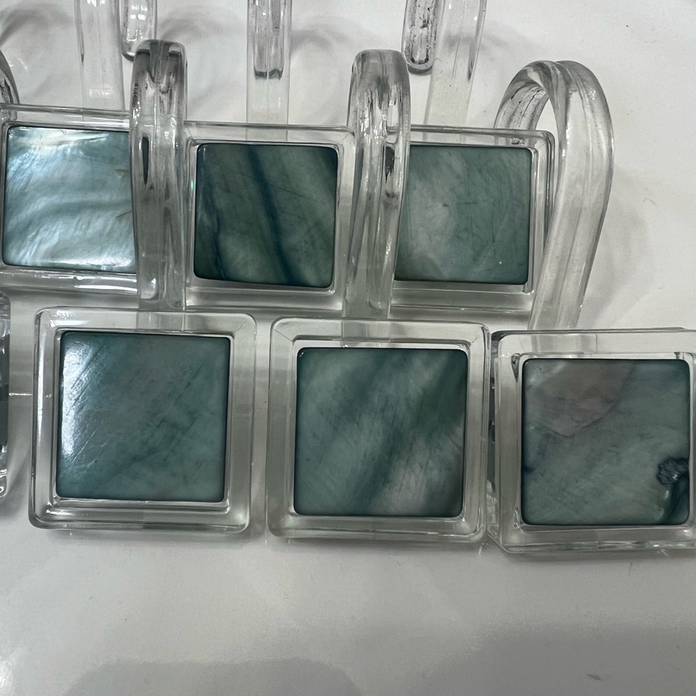 Shower curtain hooks set 12